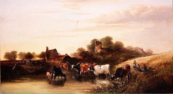 Watering Place, kohtaus Devonshiressa tekijältä Edward Charles Williams