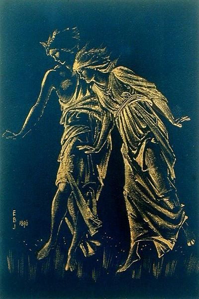 Tytöt tanssivat tekijältä Edward Coley Burne Jones