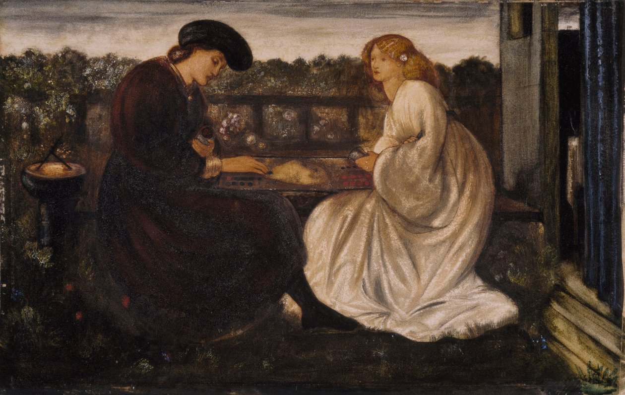 Backgammon Player, 1862 tekijältä Edward Burne Jones
