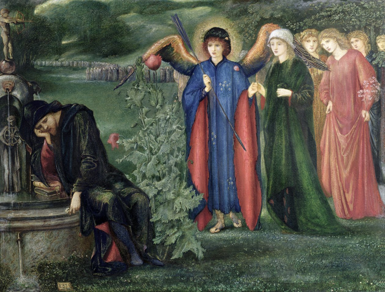 Huonekalut ja erilaiset esineet 1100- ja 1300-luvuilta tekijältä Edward Burne Jones
