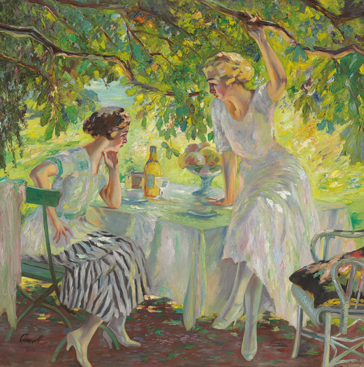 Iltapäivätee (öljy kankaalle) tekijältä Edward Cucuel