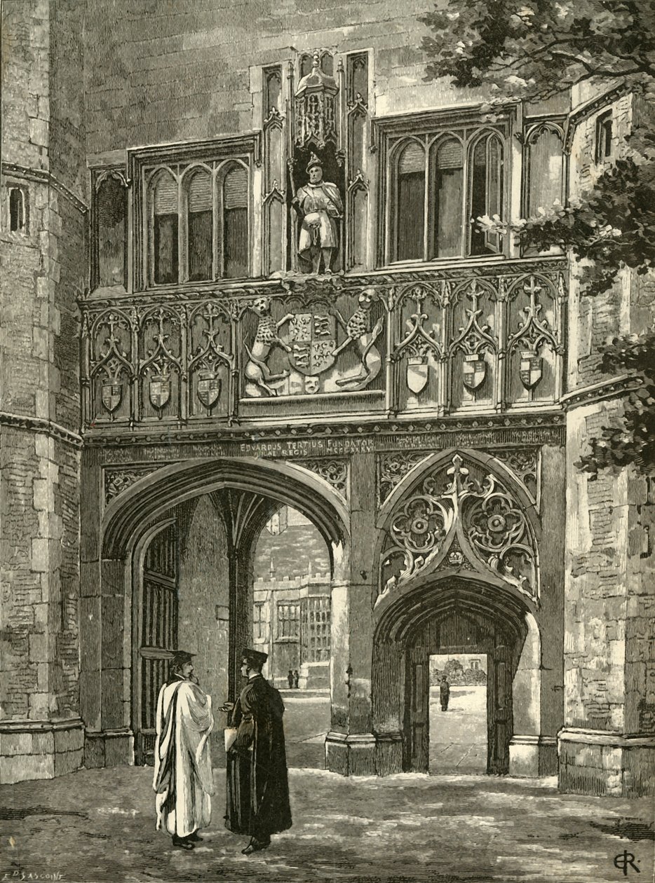Pääportti, Trinity College, 1800-luvun loppu. tekijältä Edward Gascoin