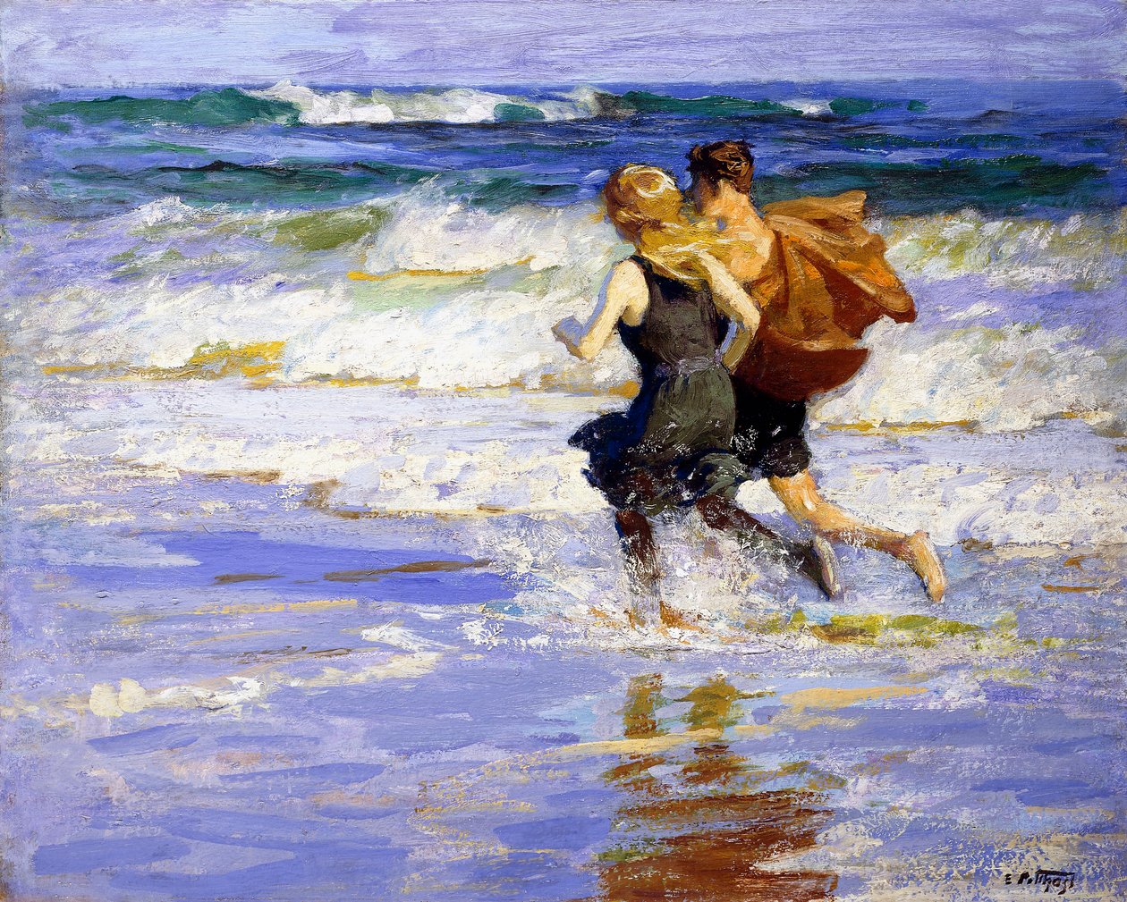 Rannalla, tekijältä Edward Henry Potthast