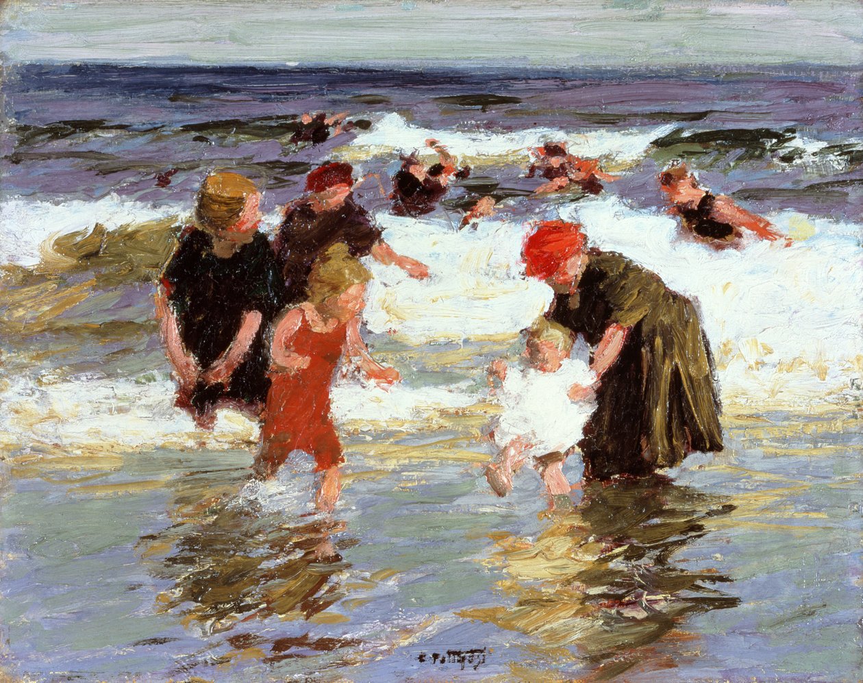 Uimarit, n. 1913 tekijältä Edward Henry Potthast