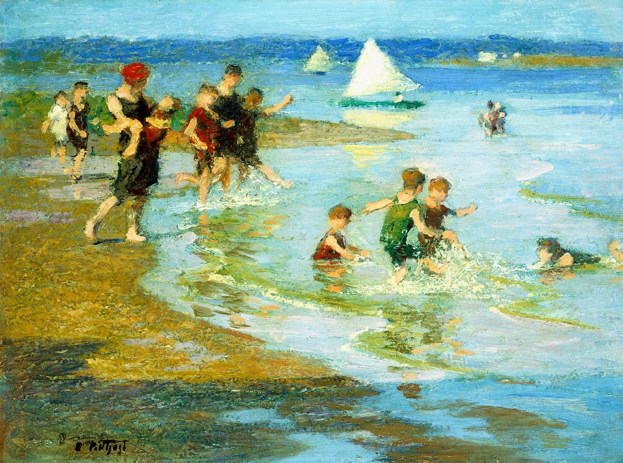 Lapset Play on the Beachissä, tekijältä Edward Henry Potthast