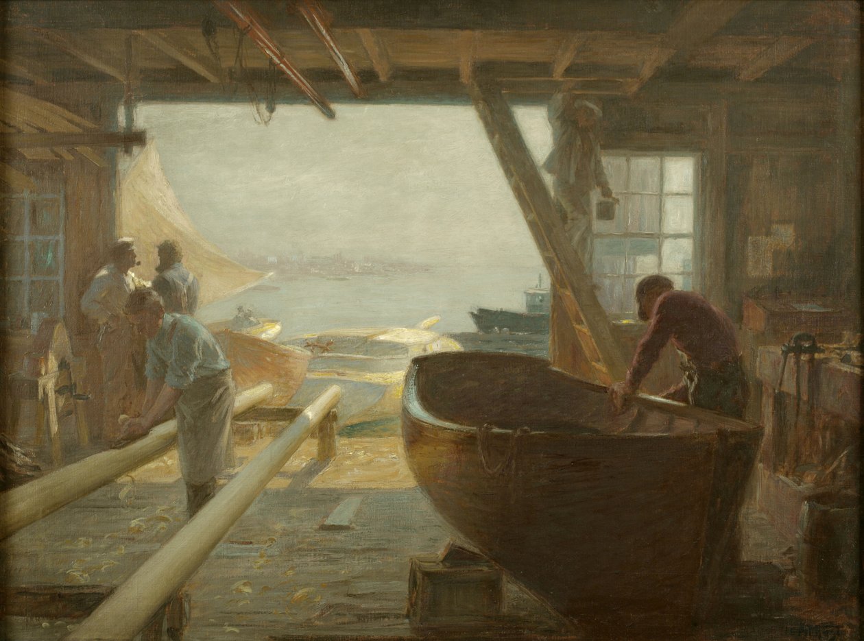 Veneen rakentajat tekijältä Edward Henry Potthast