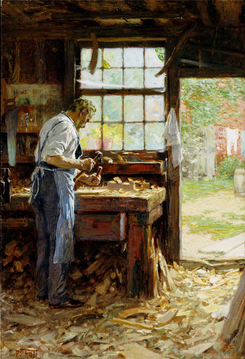 Village Carpenter, 1899 tekijältä Edward Henry Potthast