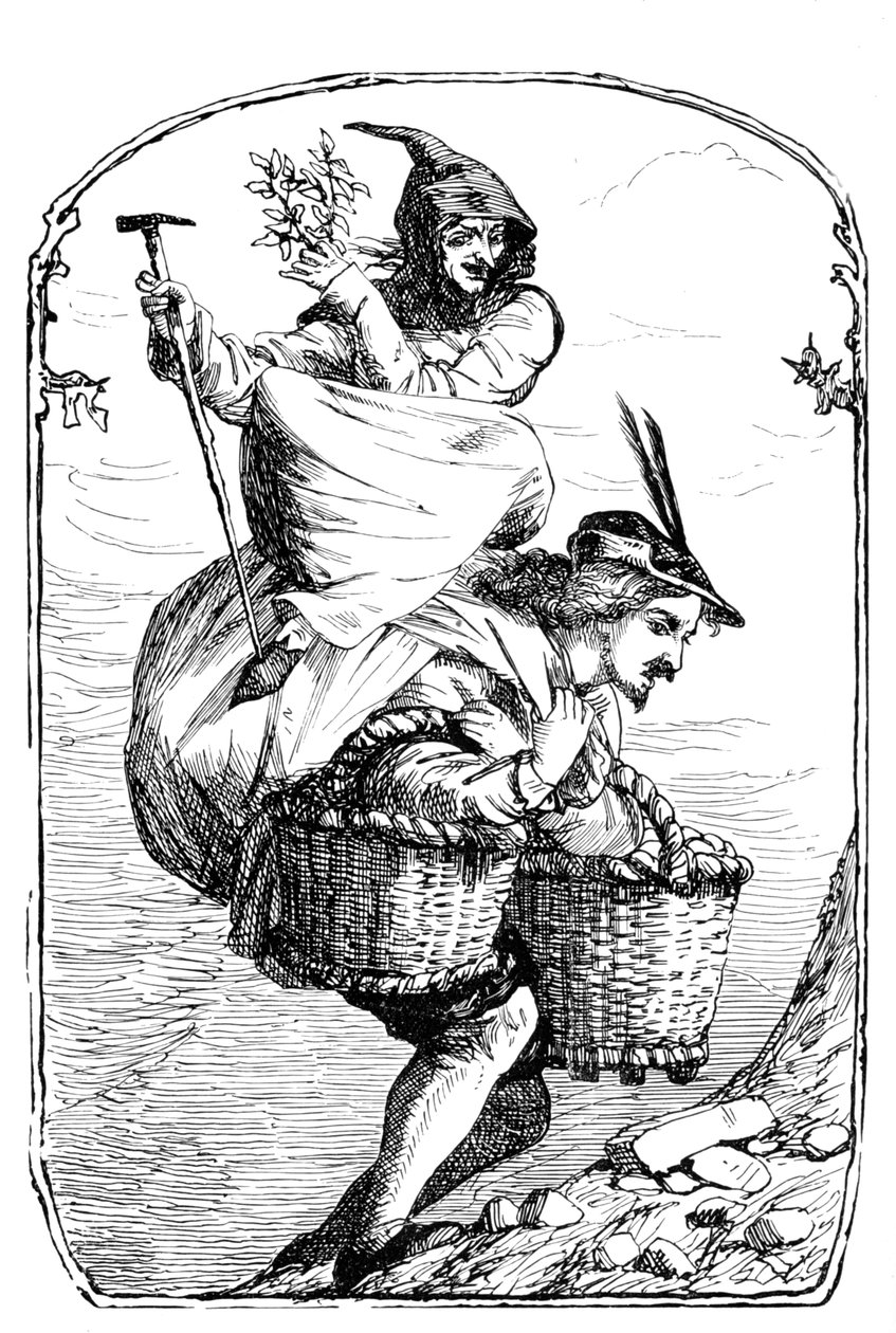 Hanhityttö kaivolla, 1901 tekijältä Edward Henry Wehnert