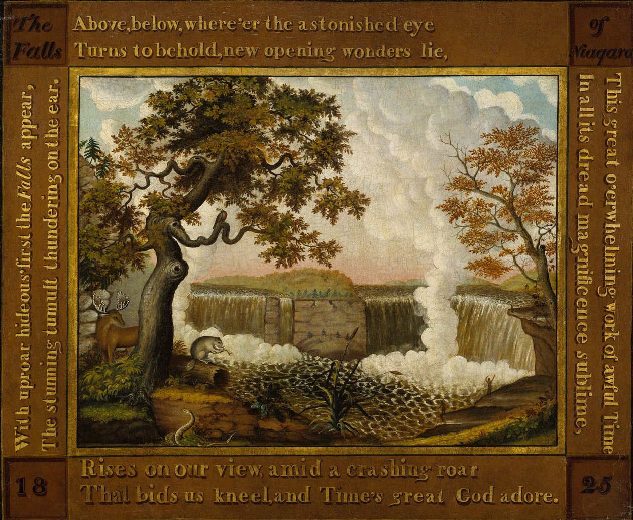 Niagaran putoukset, n. 1825. tekijältä Edward Hicks