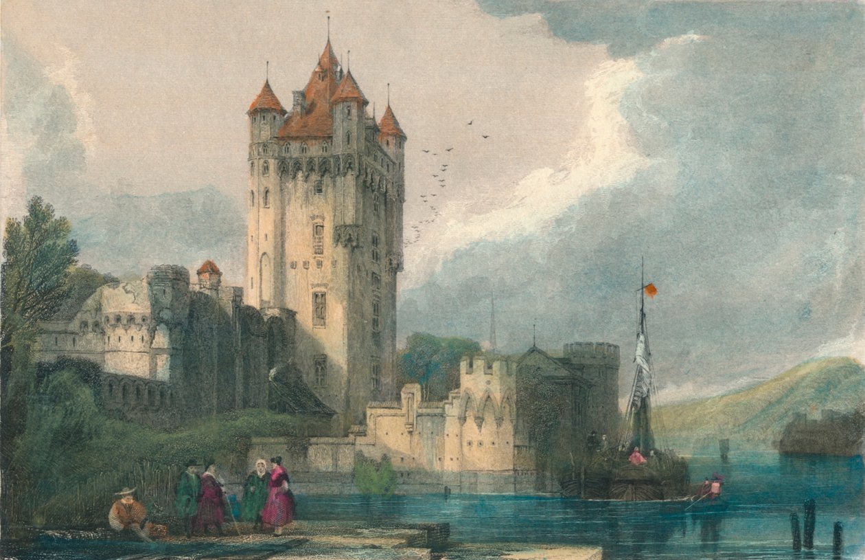 Ellfeldin goottilaiset tornit, c1834. tekijältä Edward John Roberts