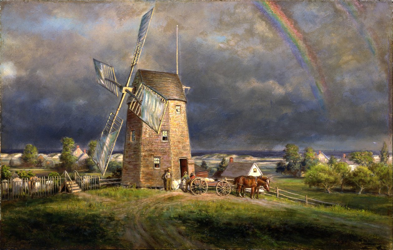 Old Hook Mill, Easthampton, n. 1880. tekijältä Edward Lamson Henry