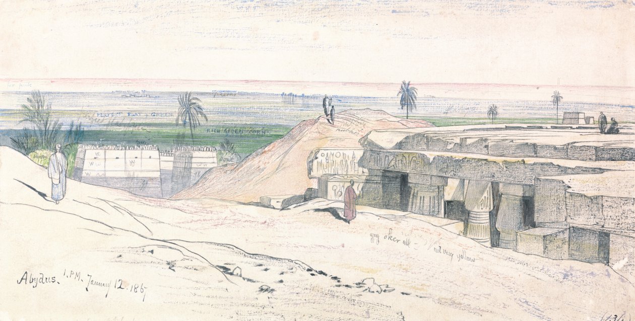 Abydos, klo 13.00, 12. tammikuuta 1867 (134) tekijältä Edward Lear