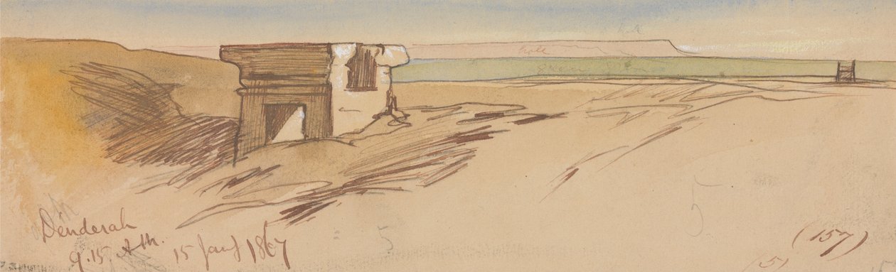 Dendera, klo 9.15, 15. tammikuuta 1867 (157) tekijältä Edward Lear