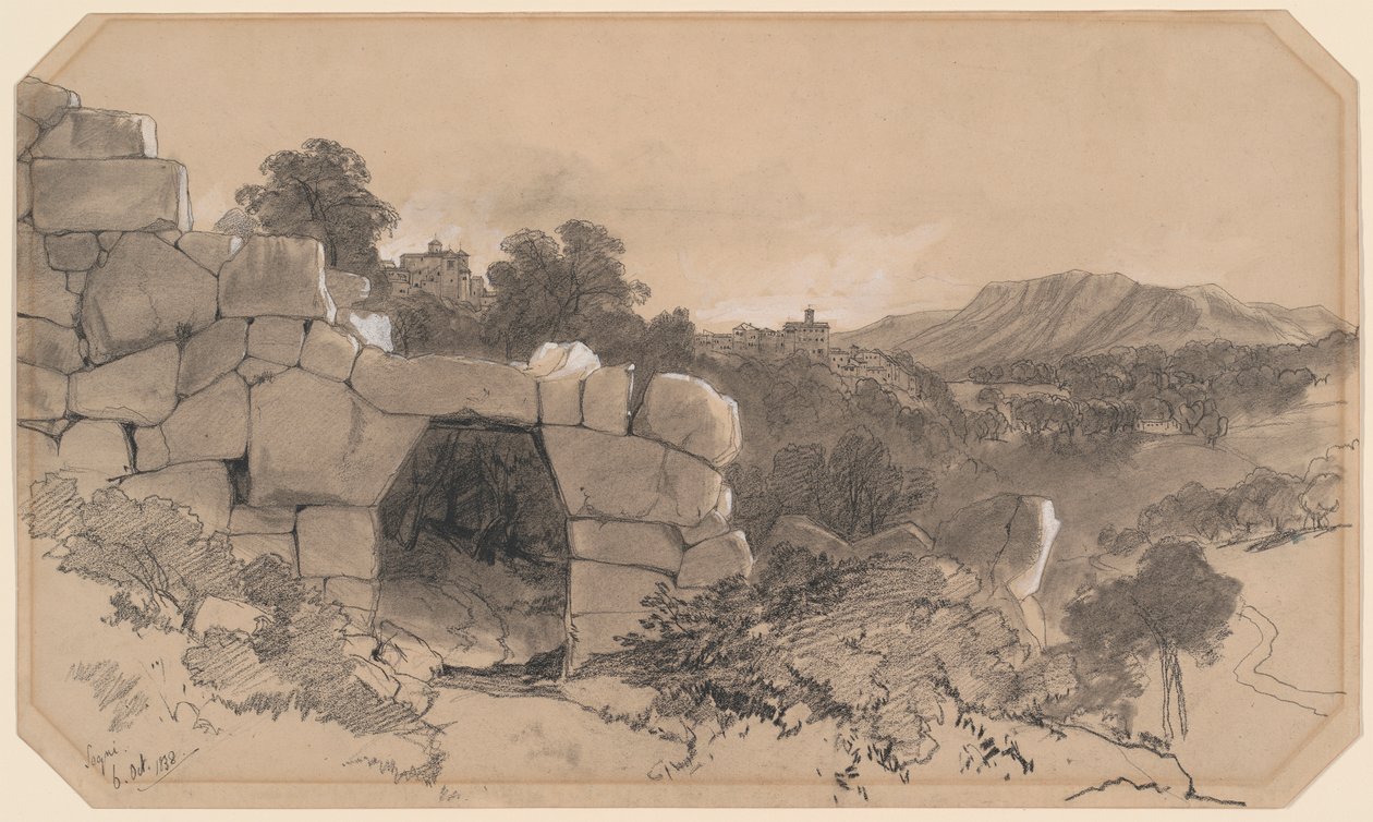 ਸੇਗਨੀਫਿਨਿਸ਼ ਦੇ ਨੇੜੇ ਲੈਂਡਸਕੇਪ tekijältä Edward Lear
