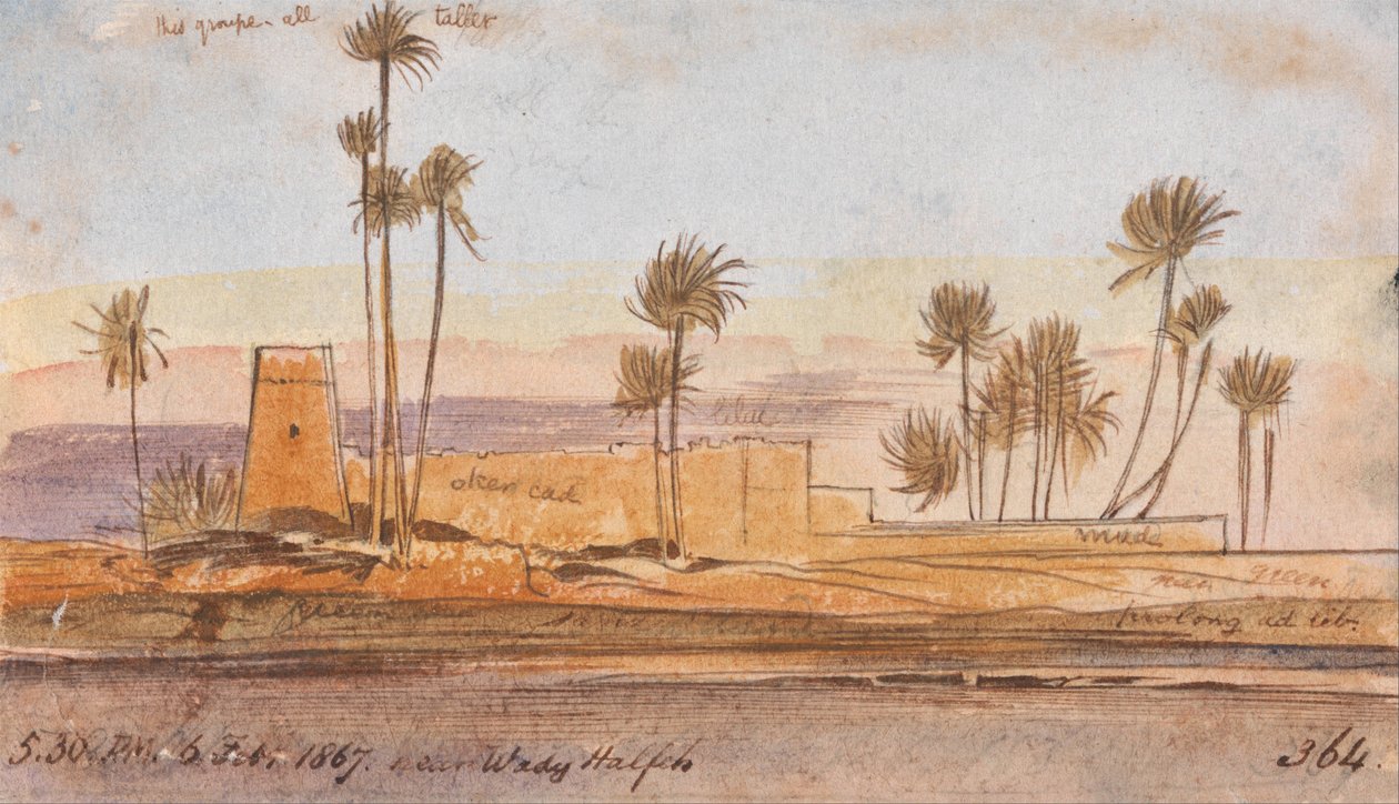 Lähellä Wady Halfeh tekijältä Edward Lear