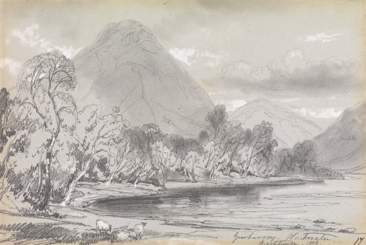Yewbarrow, Wastwater, 16. syyskuuta 1836. tekijältä Edward Lear