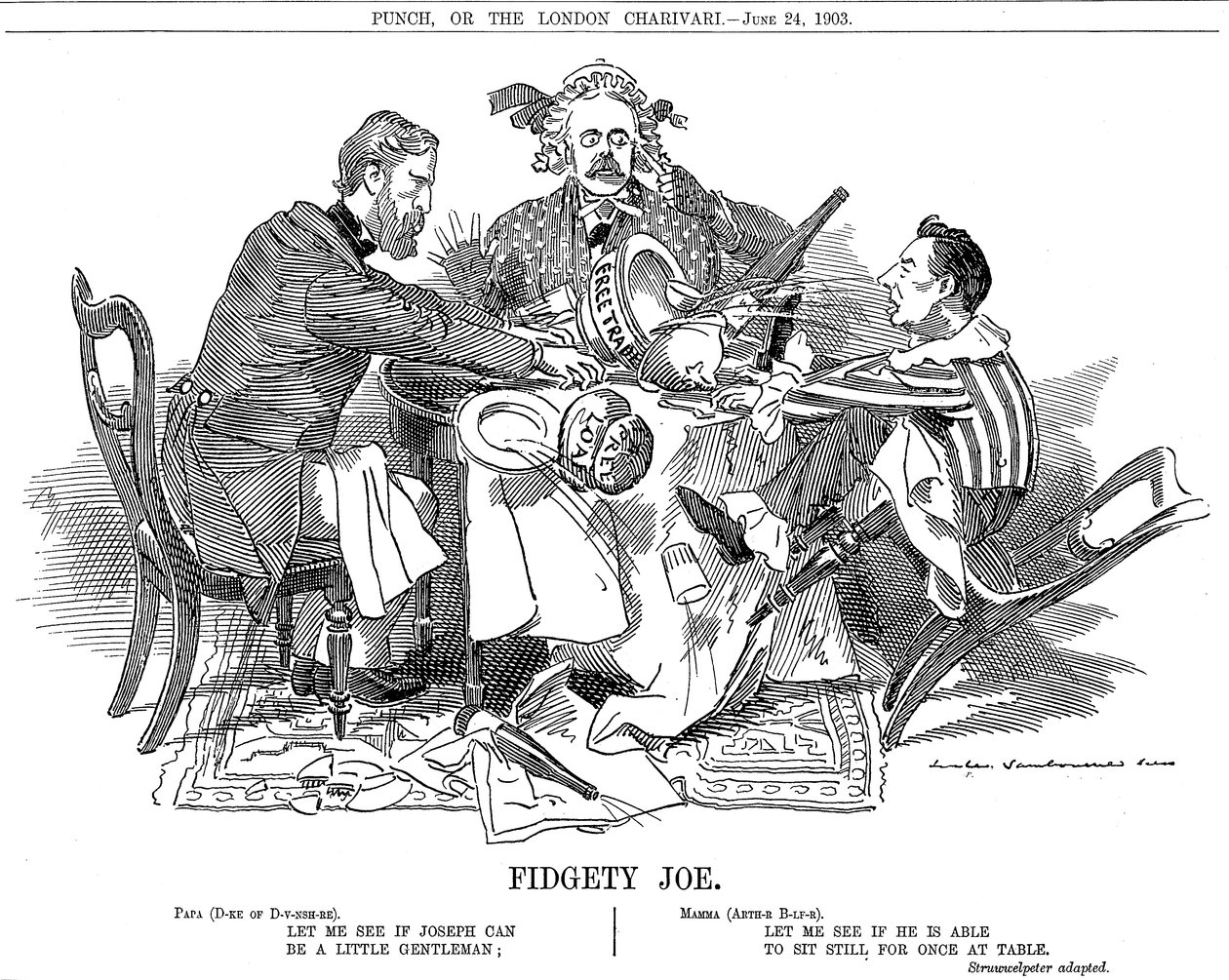 Fidgety Joe, 1903 tekijältä Edward Linley Sambourne