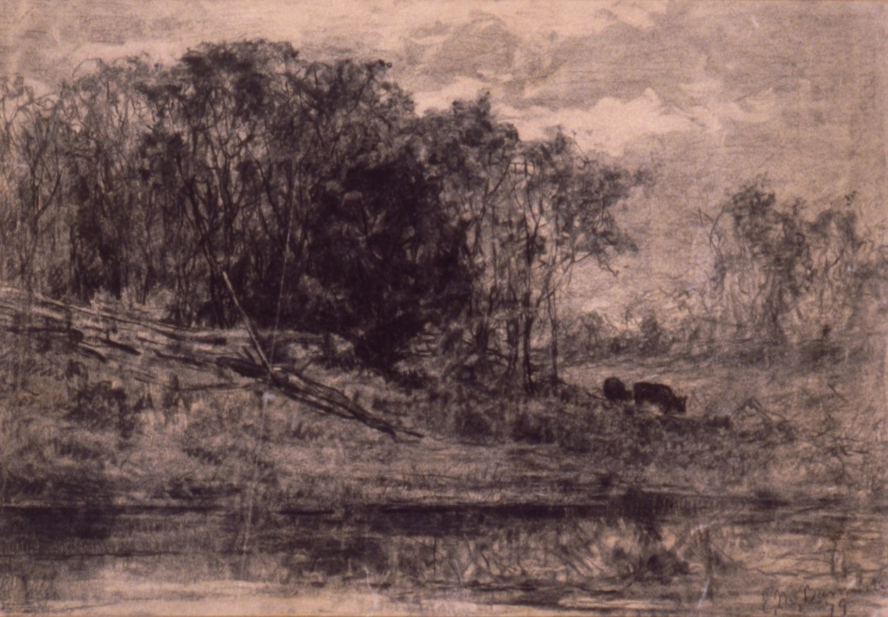 Lehmät metsässä tekijältä Edward Mitchell Bannister