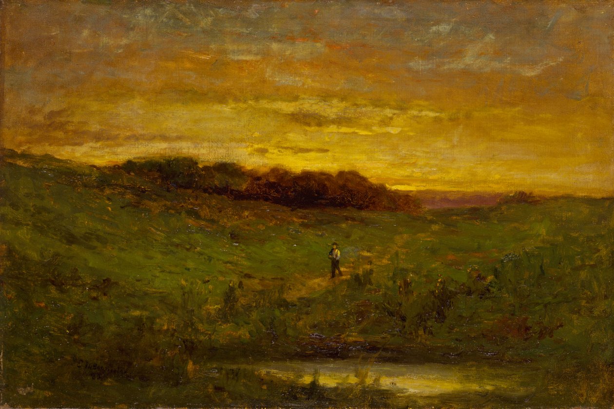 Auringonlasku, 1883. tekijältä Edward Mitchell Bannister