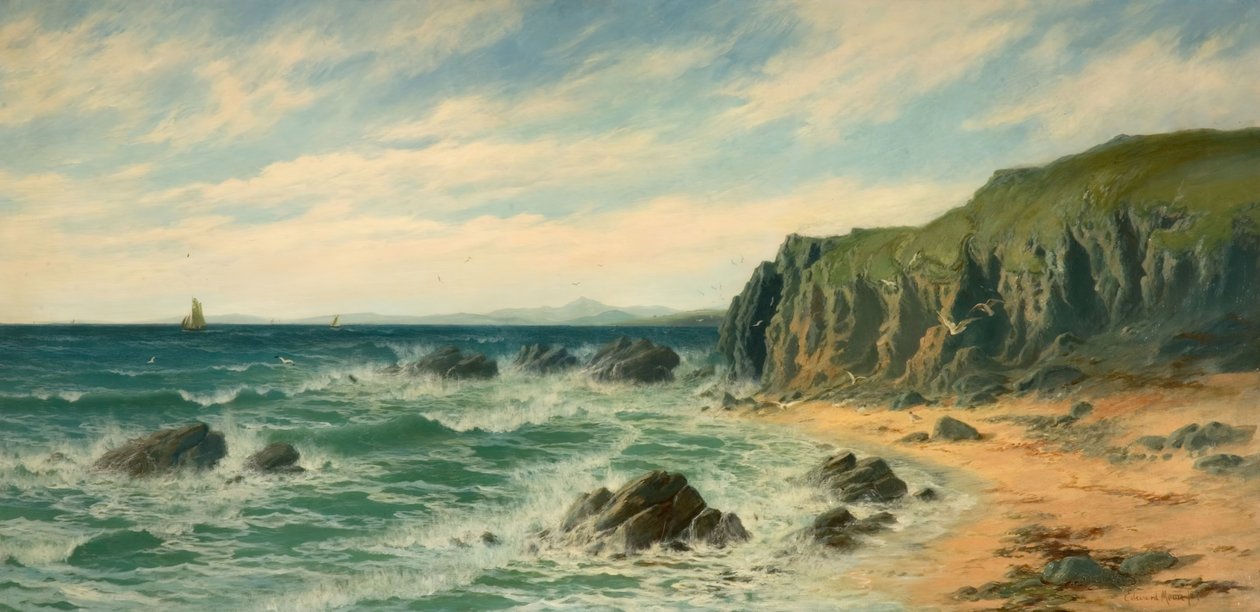 Rannikkokohtaus, 1887. tekijältä Edward Moore