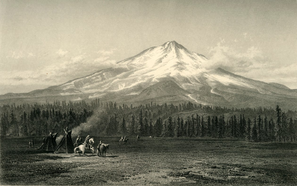 "Mount Shasta", 1872. tekijältä Edward Paxman Brandard