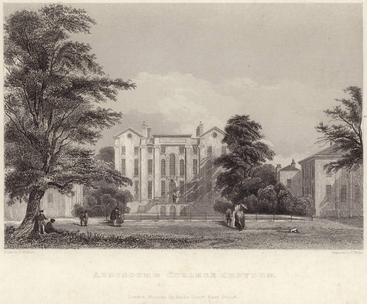 Addiscombe College Croydonissa (kaiverrus) tekijältä Edward Pritchett