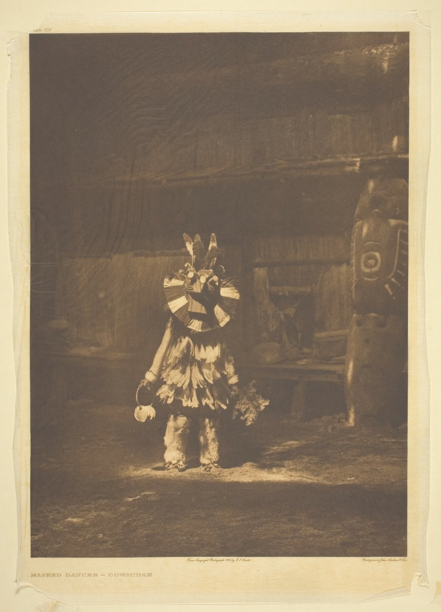 Naamiotanssija - Cowichan tekijältä Edward S. Curtis