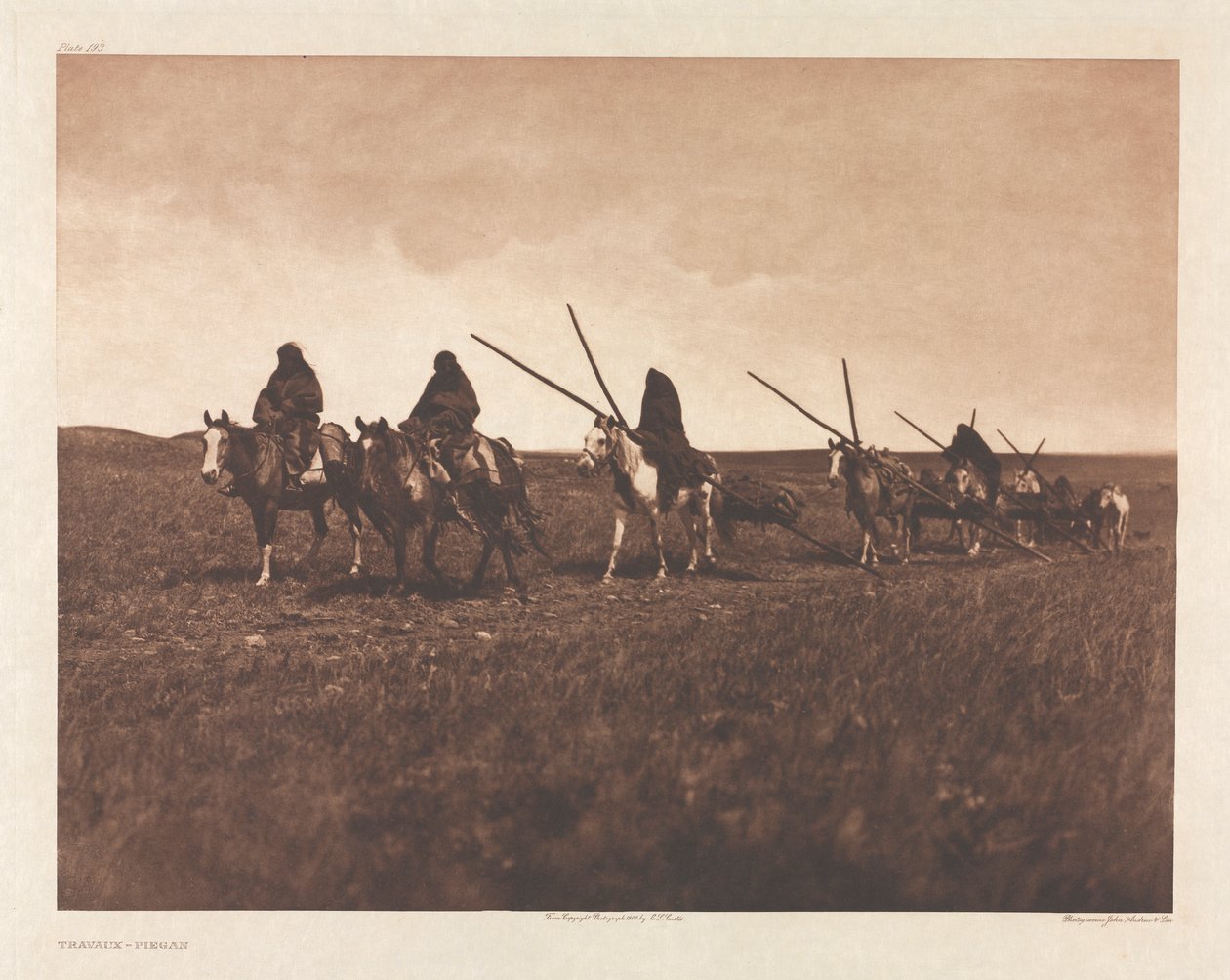 Portfolio VI, levy 193: Teokset – Piegan tekijältä Edward S. Curtis