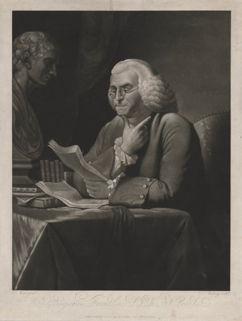 Benjamin Franklin, 1793. tekijältä Edward Savage