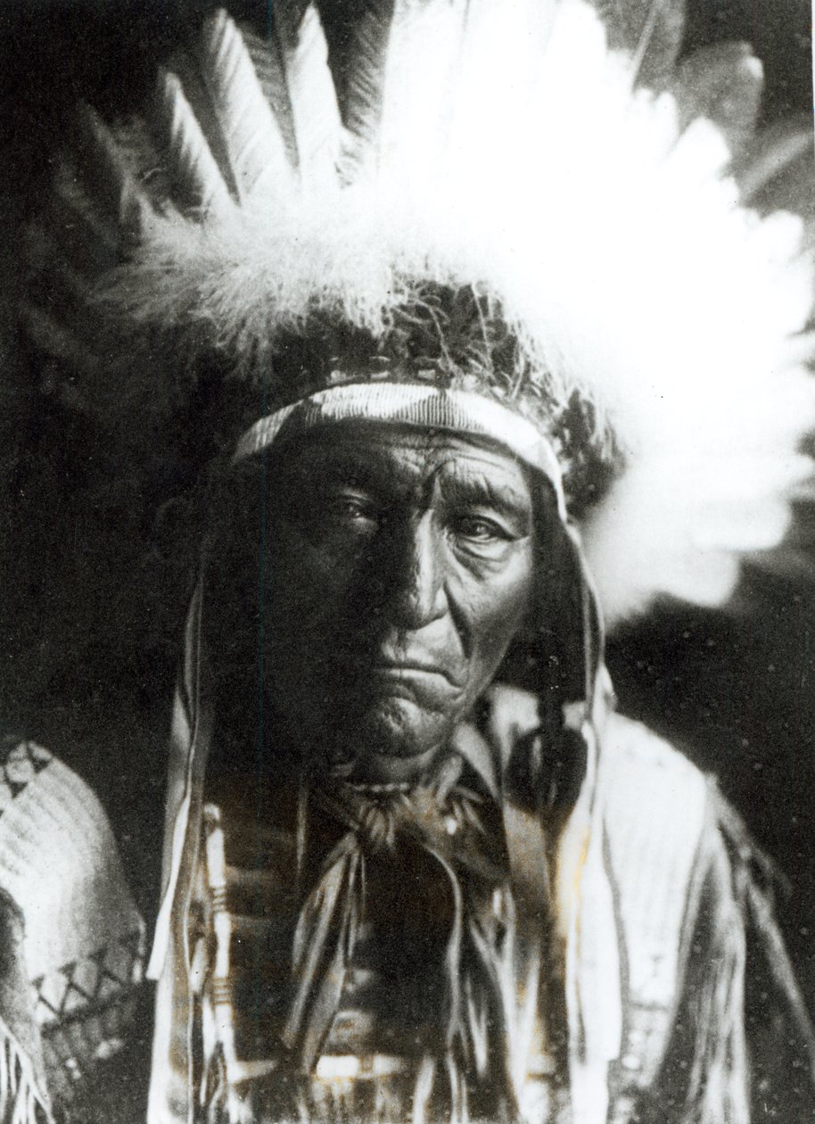 Iron Plume - Ogalala, intiaani tekijältä Edward Sheriff Curtis