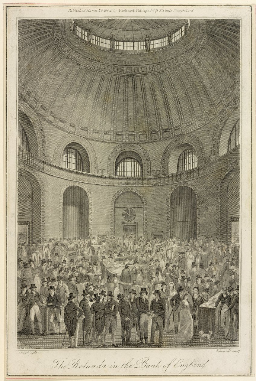 Rotunda Englannin keskuspankissa, 1804 tekijältä Edwards