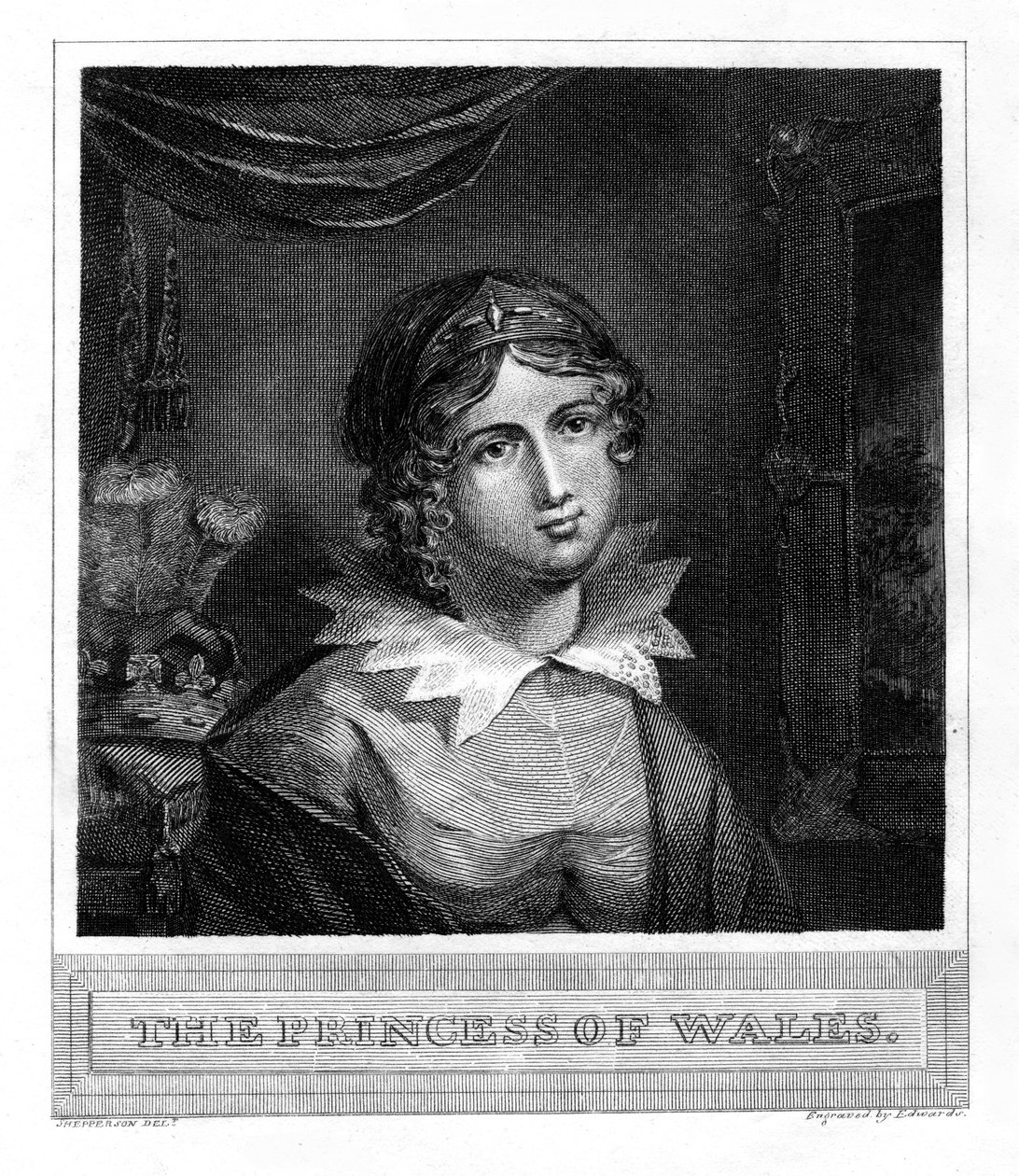 Walesin prinsessa, 1800-luku. tekijältä Edwards