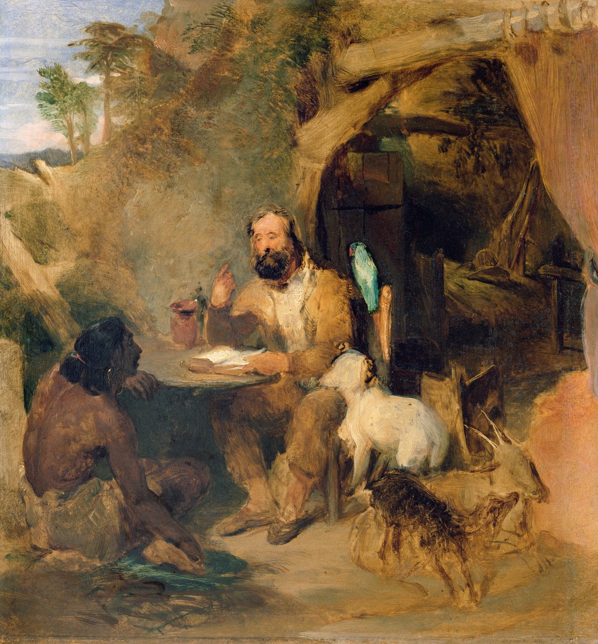 Robinson Crusoe, 1827 tekijältä Edwin Landseer