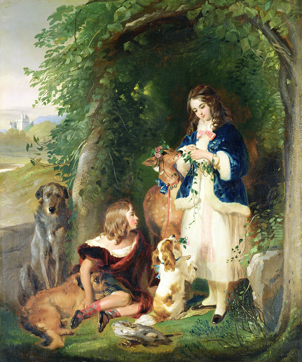 Staffordin markiisi ja Lady Evelyn Gower (Sutherlandin lapset) tekijältä Edwin Landseer