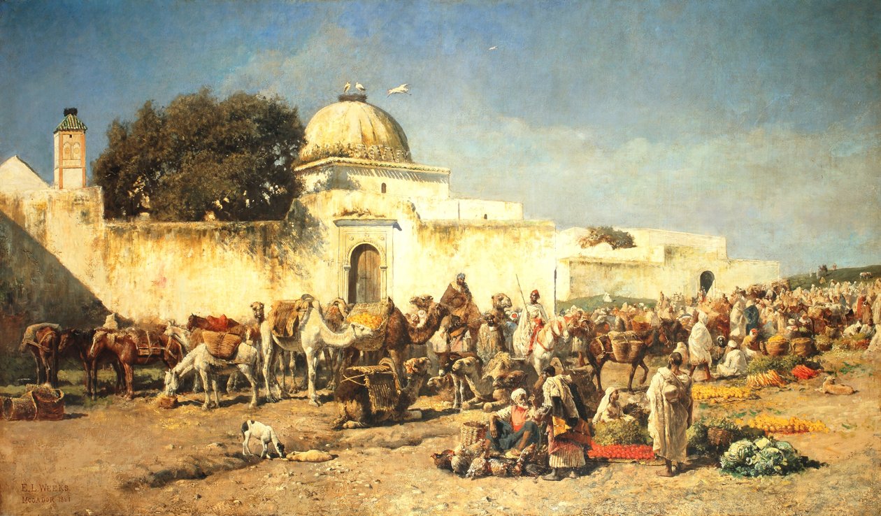 Mogadorin torikohtaus, 1881 tekijältä Edwin Lord Weeks