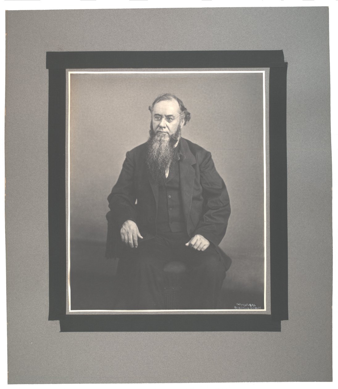 Keisarillinen platinavalokuva Edwin M. Stantonista, 1865, painanut M.P. Riisi, n. 1892 (seepiakuva) tekijältä Edwin McMasters Stanton