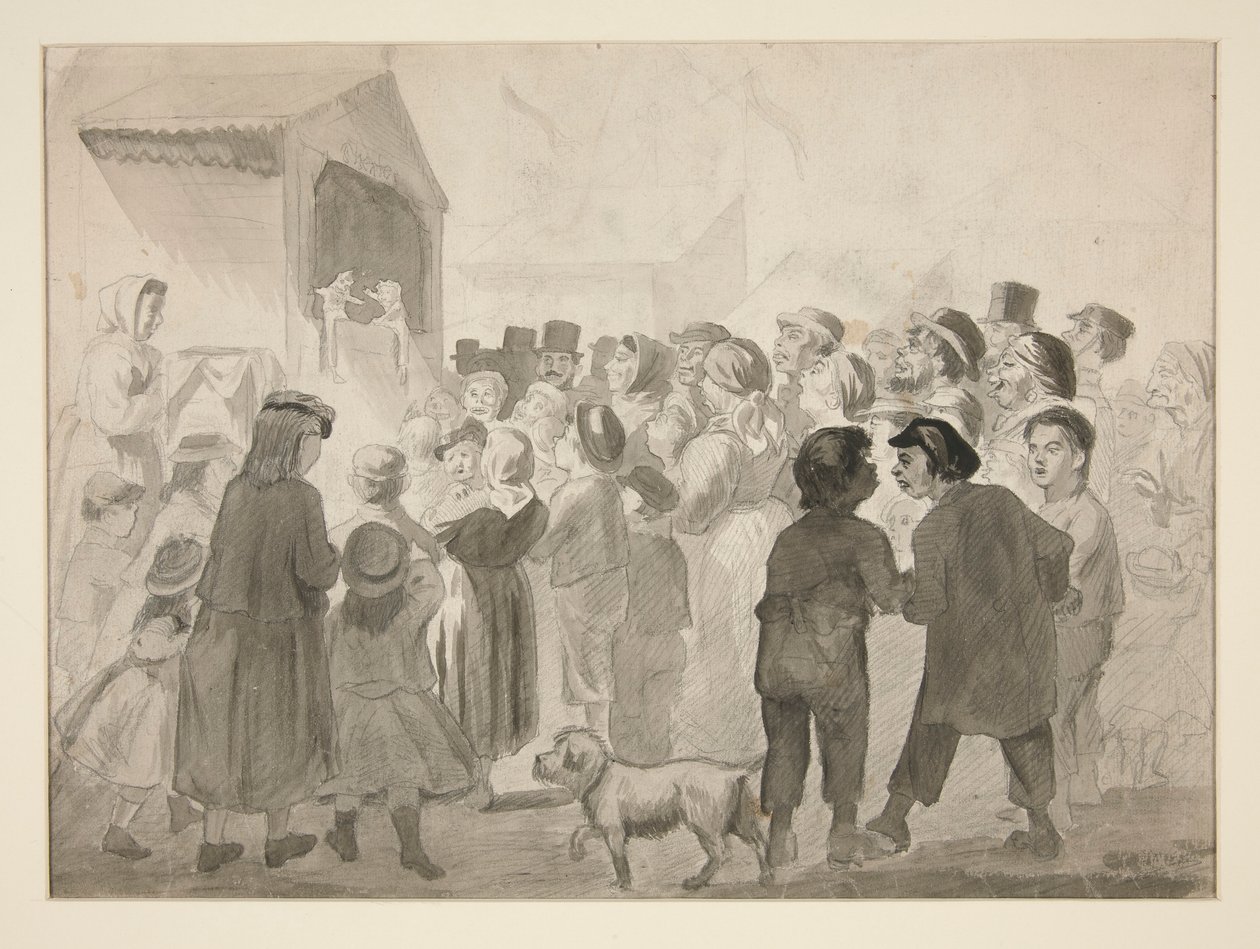 Väkijoukon kohtaus tekijältä Edwin Austin Abbey
