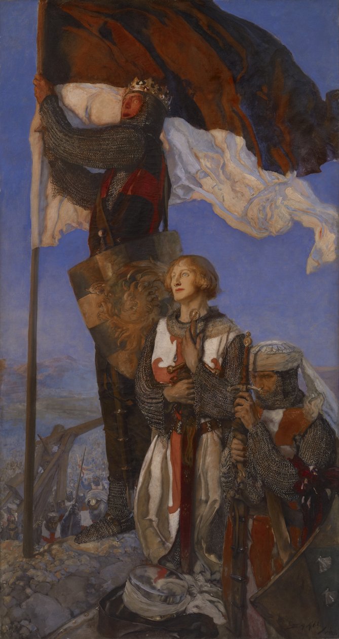 Crusaders Sighting Jerusalem, 1901 tekijältä Edwin Austin Abbey