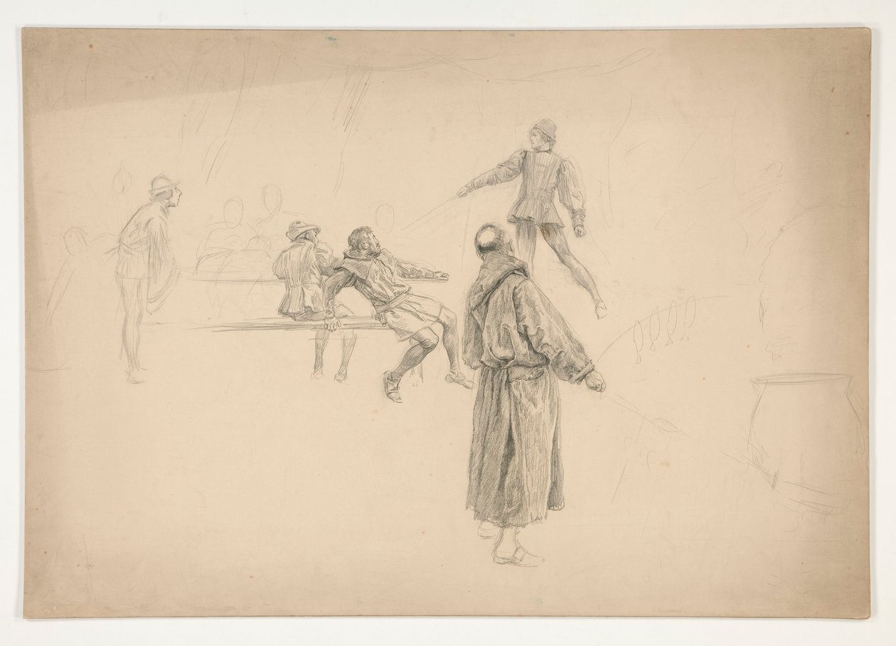 Kuva piirustus tekijältä Edwin Austin Abbey