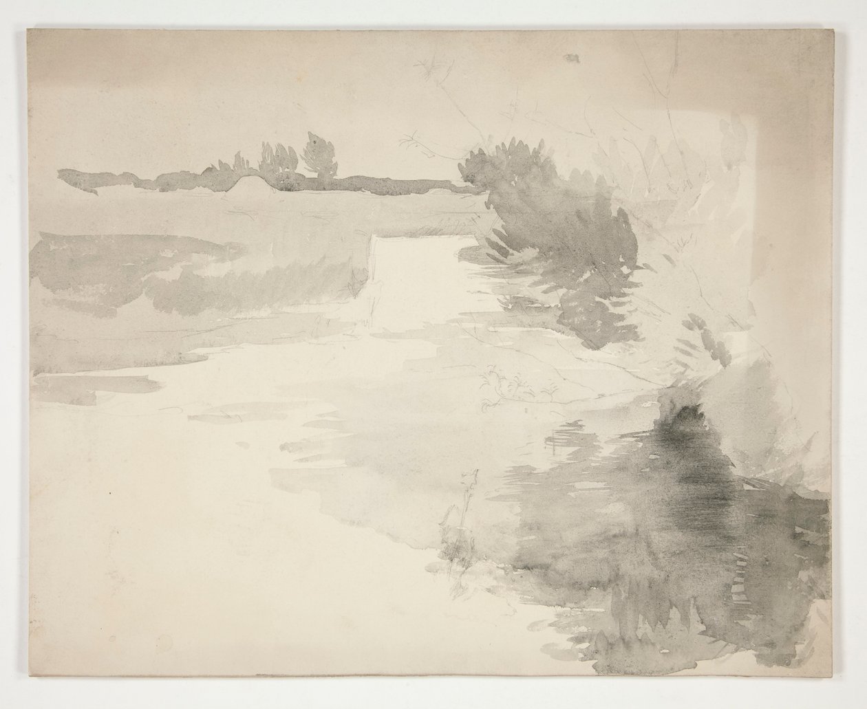 Maisema joen varrella tekijältä Edwin Austin Abbey
