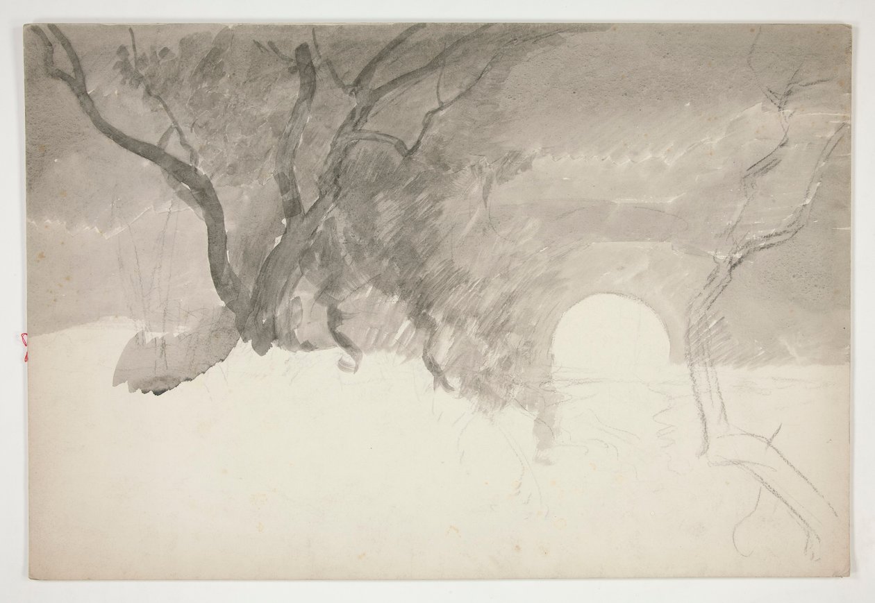 Maisema joen rannalla tekijältä Edwin Austin Abbey