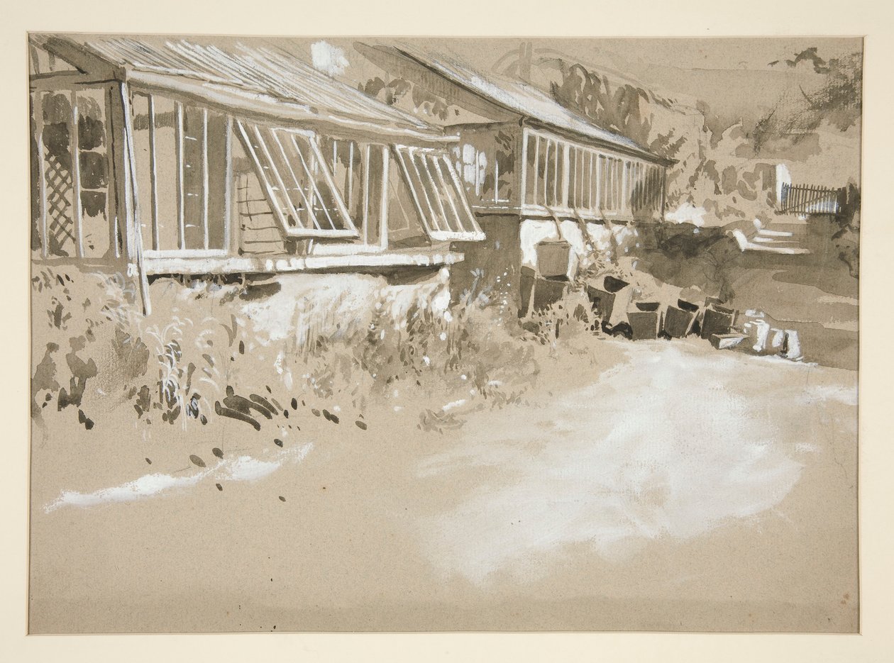 Mökit ja pensaat tekijältä Edwin Austin Abbey