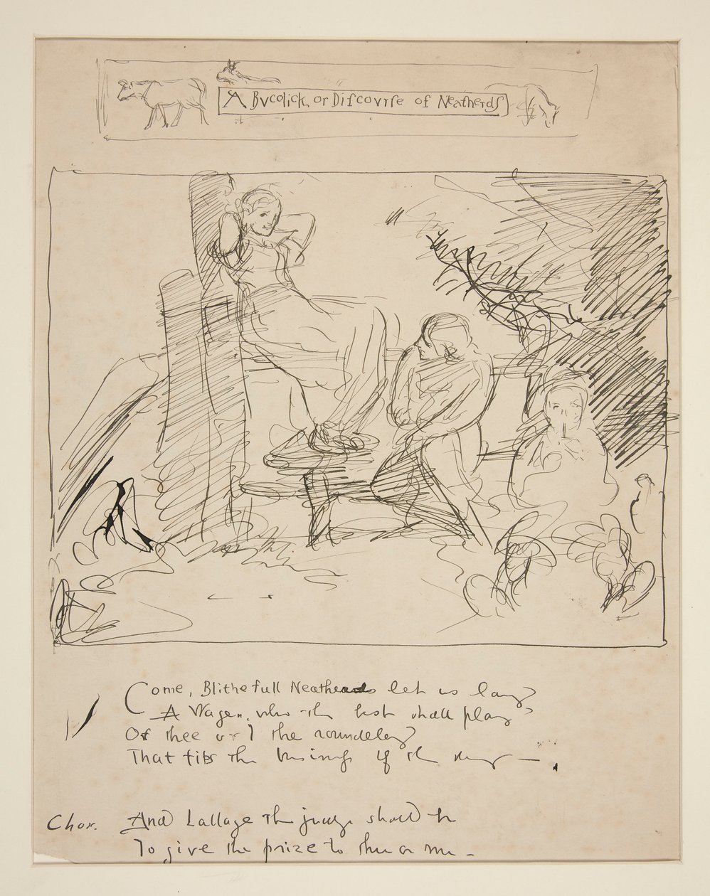 Luonnos säkeelle: tekijältä Edwin Austin Abbey