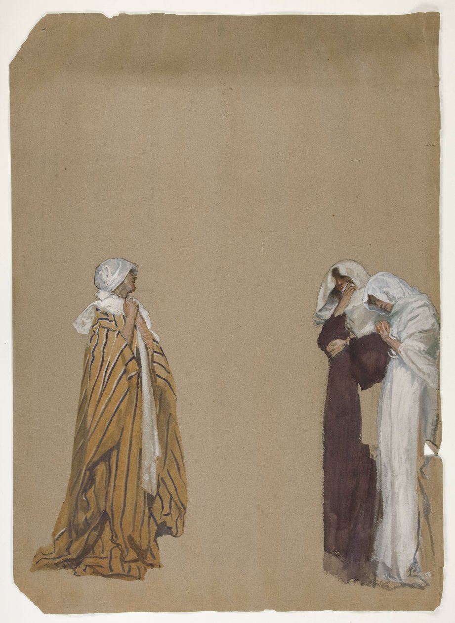 Opiskelu. Kolme hahmoa tekijältä Edwin Austin Abbey