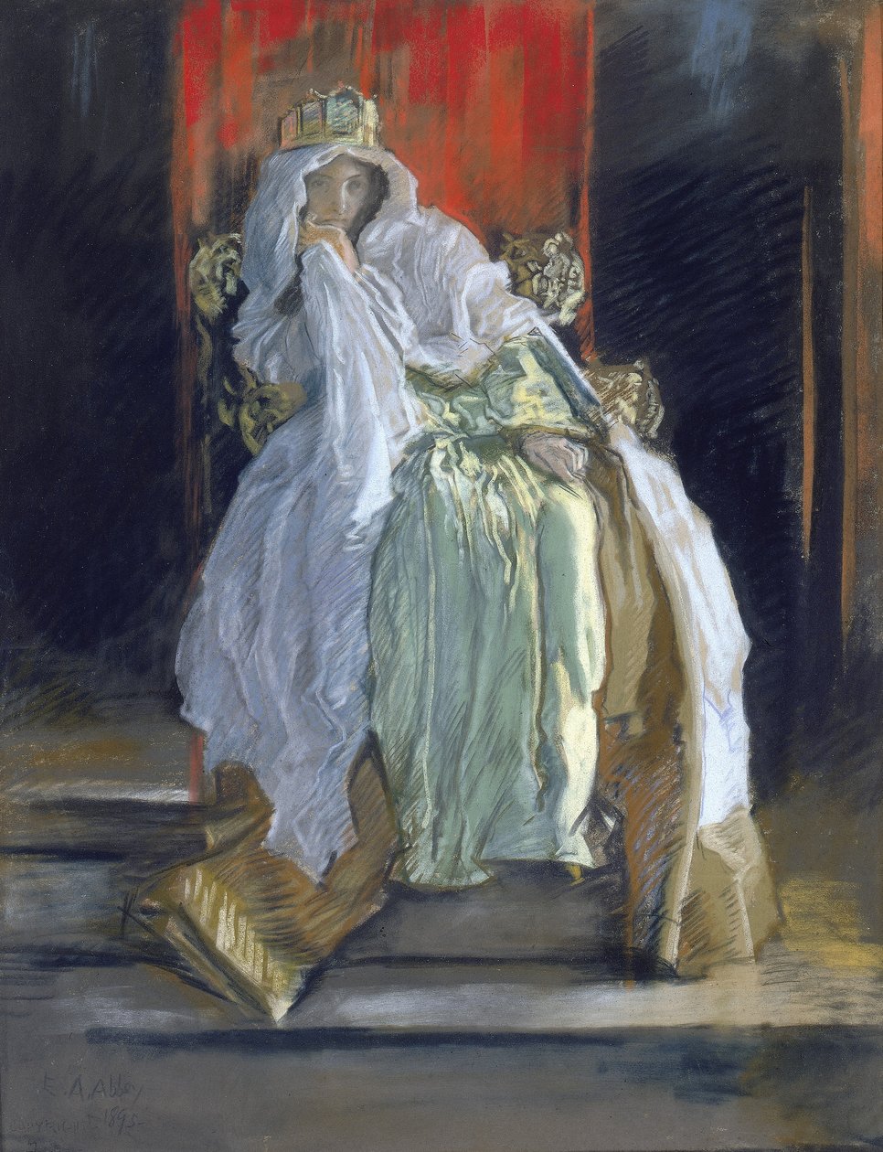 Kuningatar "Hamletissa" tekijältä Edwin Austin Abbey