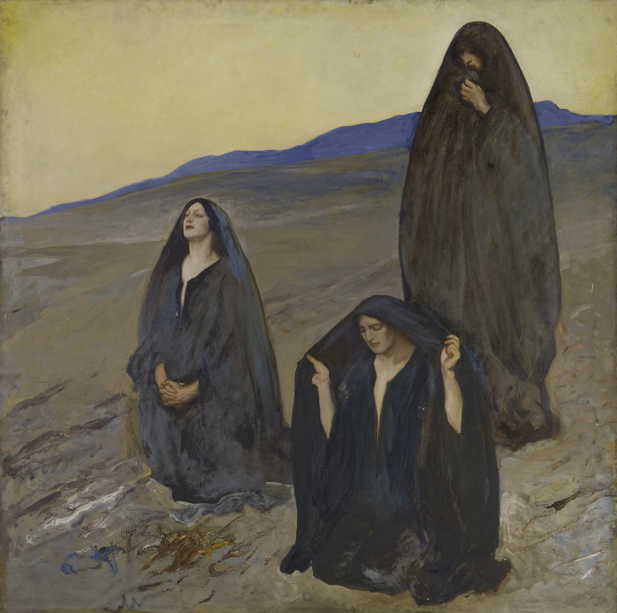 Kolme Mariaa, noin 1905-10 tekijältä Edwin Austin Abbey