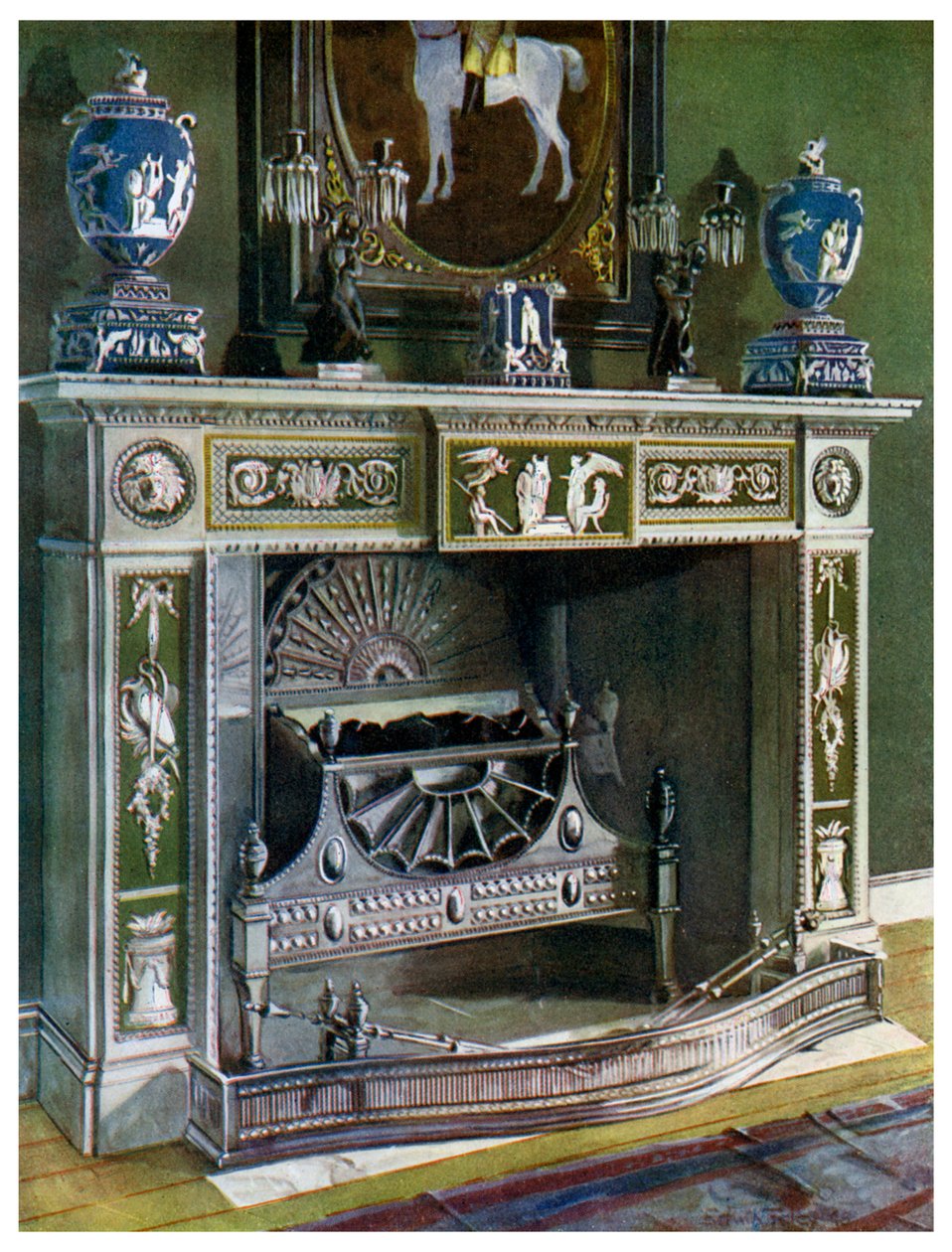 Wedgwood Flaxman -piippu, Fontainebleau, Ranska, 1911-1912. tekijältä Edwin Foley
