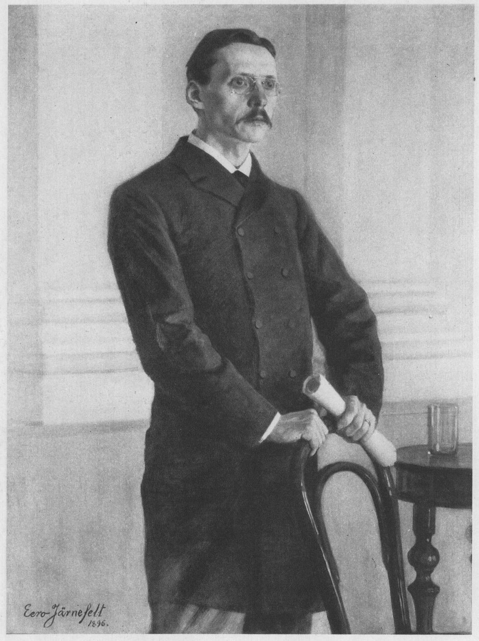 Bildnis des Professors J. R. Danielson-Kalmari. Beschreibung lt. Quellen tekijältä Eero Järnefelt