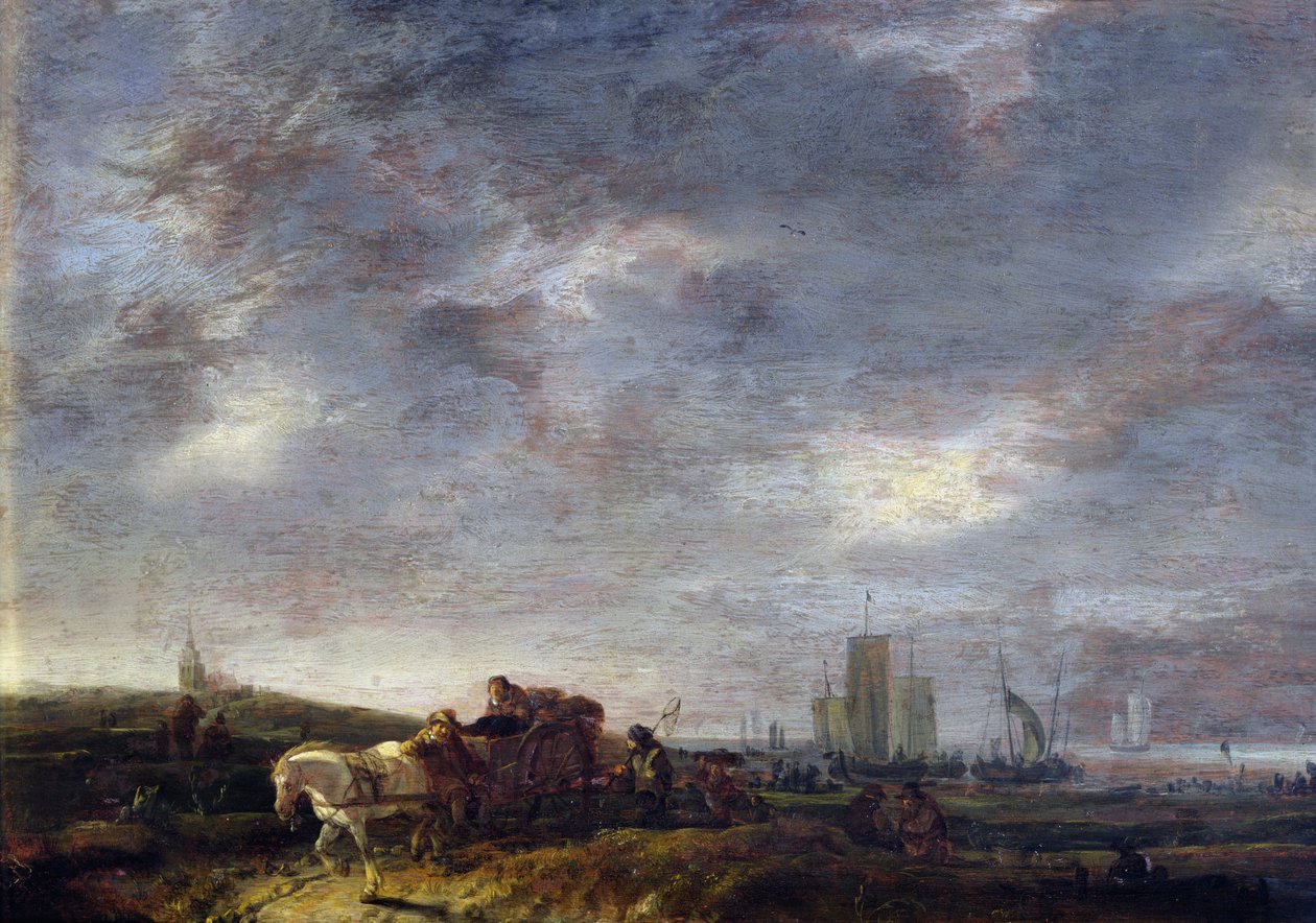 Kalastajien paluu, 1646 tekijältä Egbert van der Poel