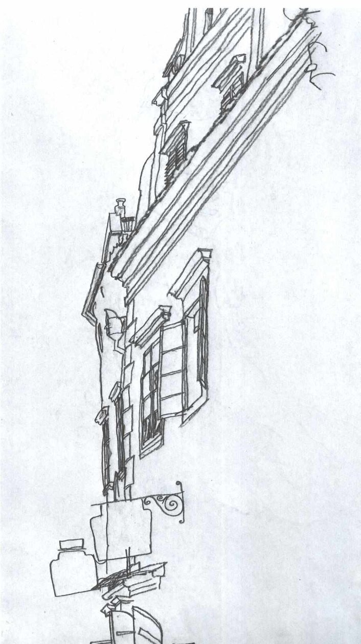 Alte Giebelhäuser Krumaussa tekijältä Egon Schiele